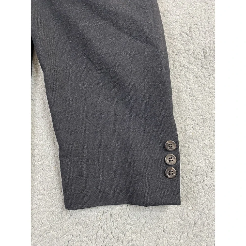 Vintage Brooks Brothers Suit Jacket 46 L Gray Wool Designer Premium USA
